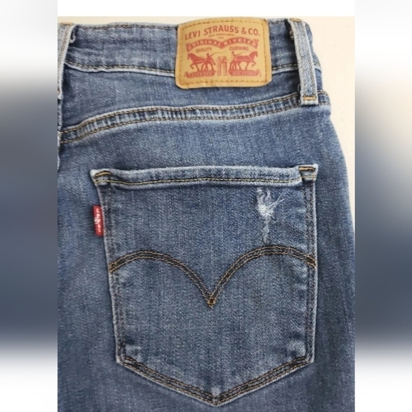 Levi’s Women’s 721 High Rise Skinny Jeans Size 29 Distressed Stretch Denim. - Picture 6 of 12